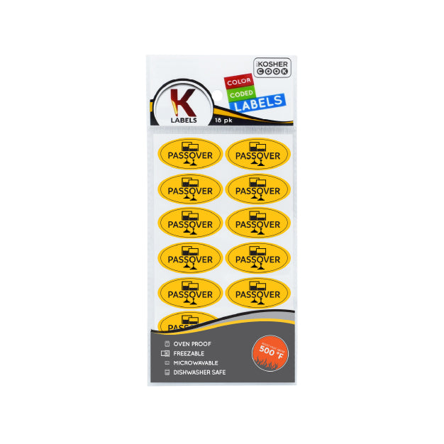 Kosher Labels 18pk. - Passover / English