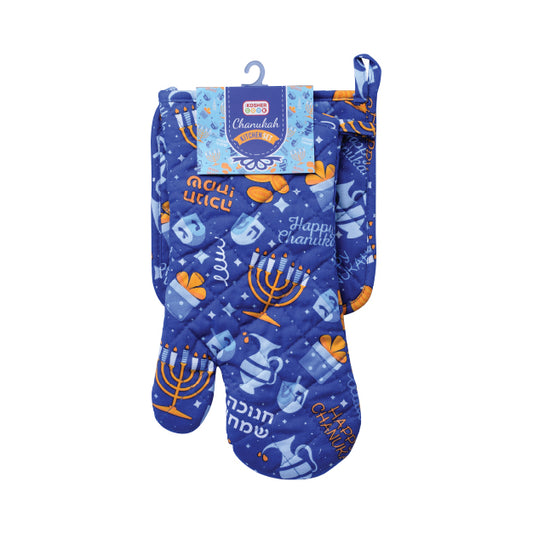 Chanukah oven mitt and pot holder set