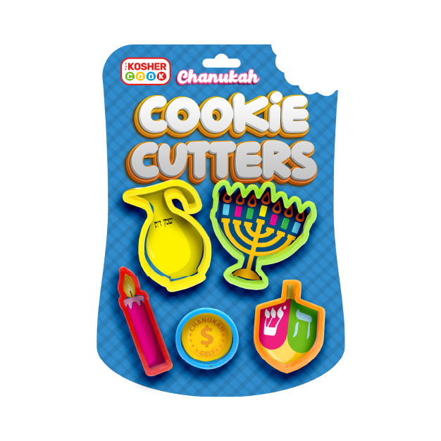Plastic Cookie Cutters - Chanukah Set 5pc.