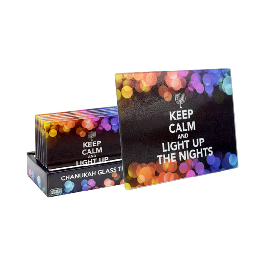 Tempered Glass Tray - Chanukah